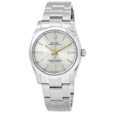 Rolex Oyster Perpetual 34 Automatic Chronometer Silver Dial Ladies Watch Ref:124200SSO, Model:M124200-0001 (arb7731)