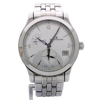 Pre-owned Jaeger-LeCoultre Master Hometime Silver Dial Mens Watch Q1628120 (arb21527)