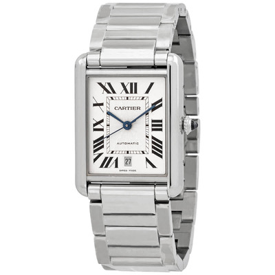 Cartier Tank Automatic Silver Dial Mens Watch WSTA0053 (blue, arb2012)