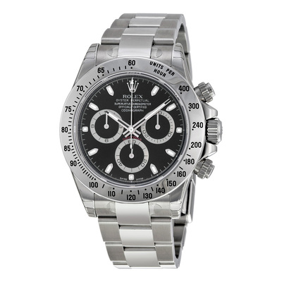 Pre-owned Rolex Cosmograph Daytona Chronograph Black Dial Mens Watch Model 116520BKSO (black, arb20709)