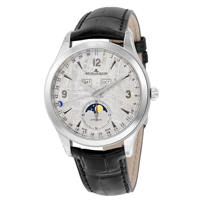 Pre-owned Jaeger-LeCoultre Master Control Meteorite Dial Mens Watch, Item Variations: Q1558421, 1558421, 155.84.21, Q155.84.21 (black, arb21782)