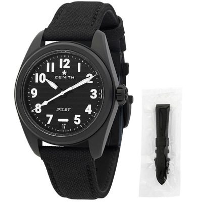 Zenith Pilot Automatic Crystal Black Dial Mens Watch 49.4000.I001 49.4000.3620/21.I001 (black, arb8228)