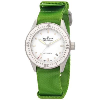 Blancpain 5100-1127-Naha, White Dial Automatic Watch (green, arb1234)
