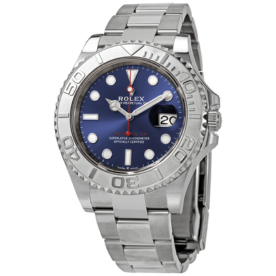 Pre-Owned Rolex Yacht-Master 40 Series m126622-0002: Oystersteel and Platinum Case, Blue Dial Automatic Mens Watch (blue, arb23788)