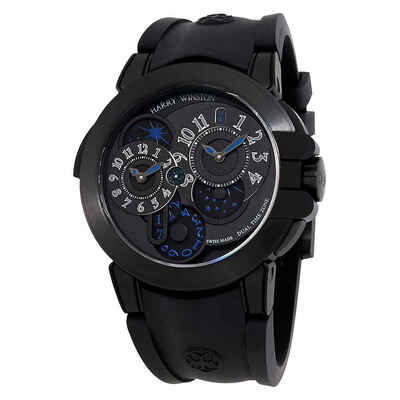Harry Winston Ocean Dual Time Mens Automatic Watch - OCEAN44ZZ007 OCEATZ44ZZ007 (black, arb1896)