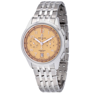 Breitling Premier B01 Chronograph 42mm Automatic Salmon Dial Mens Watch AB0145331K1A1 (pink, arb1087)