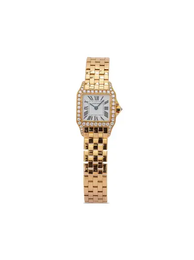 Cartier Santos Demoiselle 20544330 Pre-Owned Yellow Gold Diamond Bezel (arb16095)