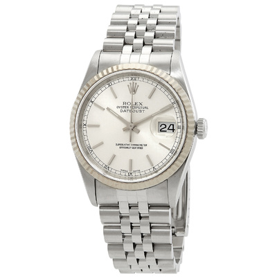 Pre-owned Mens Silver Dial Datejust Watch 16234SSJ Rolex (arb25293)