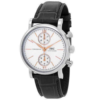 IWC Portofino Chronograph Automatic Silver Dial Mens Watch IW391406 (black, arb3187)