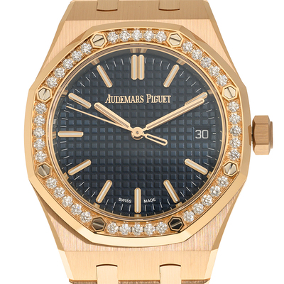 Audemars Piguet Royal Oak Automatic Diamond Blue Dial Unisex Watch 15551OR.ZZ.1356OR.05 (blue, arb817)