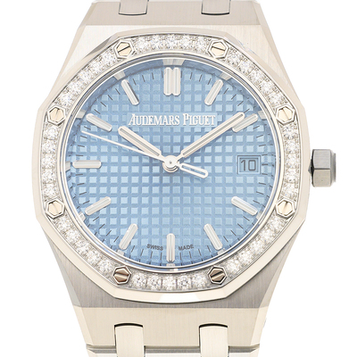 AP Royal Oak Automatic Diamond Blue Dial Ladies Watch 77451ST.ZZ.1361ST.03 Audemars Piguet (blue, arb411)