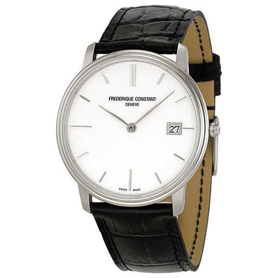 Frederique Constant Slim Line White Dial Unisex Watch FC-220NW4S6 (black, arb2133)