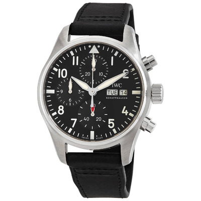 IWC Pilots Chronograph Automatic Black Dial Mens Watch - IW388111 (black, arb3161)