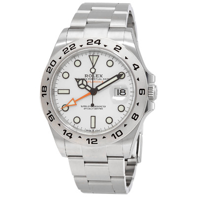 Rolex Explorer II Mens Automatic Chronometer White Dial Stainless Steel WSO M226570-0001 (arb4194)
