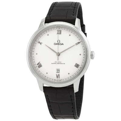 Omega De Ville Prestige Mens Watch Calibre 2500 Chronometer Silver Dial Automatic Movement Ref:43413402002001 434.13.40.20.02.001 (black, arb3228)