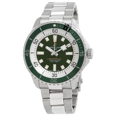 Breitling Superocean Chronometer Green Dial Mens Watch - Ref A17376A31L1A1 (green, arb1021)