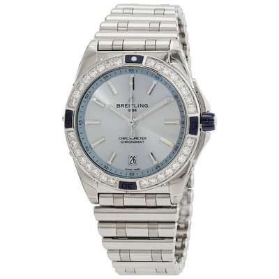 Breitling Chronomat Automatic Chronometer Diamond Blue Dial Unisex Watch A17356531C1A1 (blue, arb1002)