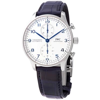 IWC Portugieser Chronograph Automatic Silver Dial Watch iw371605 (blue, arb21303)