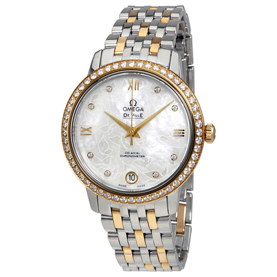 Pre-owned Omega De Ville Prestige Diamond Mother of Pearl Butterfly Dial Ladies Watch Ref. 424.25.33.20.55.004 (arb5282)