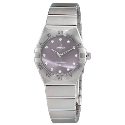 Omega Constellation 131.10.28.60.60.002 - Women's Watch Purple Dial Diamond Markers (violet, arb6140)