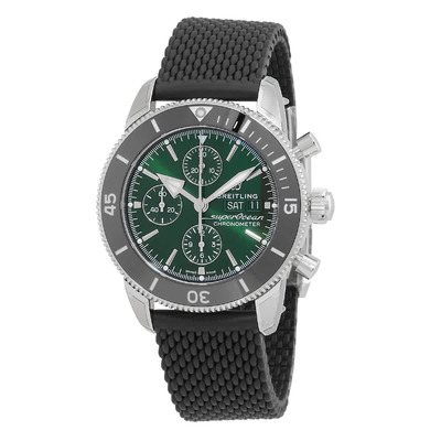 Breitling Superocean Heritage Chronograph Automatic Chronometer Green Dial Mens Watch A13313121L1S1 (black, arb688)