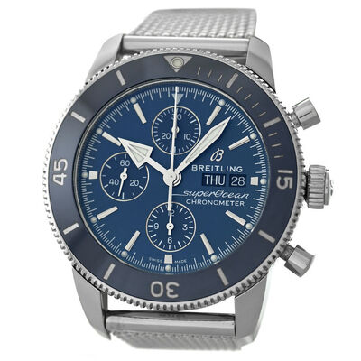 Pre-owned Breitling SuperOcean Heritage II Chronograph Automatic Blue Dial Mens Watch A13313 (black, arb7130)