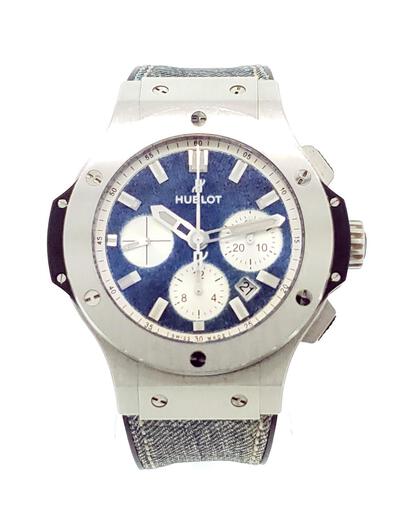 Pre-owned Hublot Big Bang Evolution Chronograph Blue Jeans Dial Mens Watch 301.SX.2710.NR.JEANS (blue, arb6490)