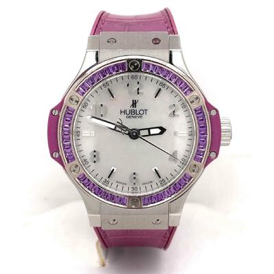 Pre-owned Hublot Big Bang Mother of Pearl Dial Unisex Watch 361.SV.6010.LR.1905 (arb6496)