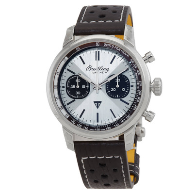 Men's Breitling Top Time B01 Triumph Chronograph Automatic Ice Blue Dial Watch AB01764A1C1X AB01764A1C1X1 (black, arb1575)