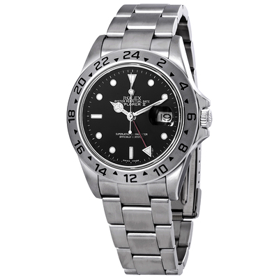 Pre-Owned Rolex Explorer II 16570 Black Dial Mens Automatic Chronometer 16570 BKSO (black, arb3556)