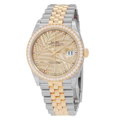 Rolex Datejust 36 Champagne Dial Diamond Watch Reference: 126283CSPLMJ (beige, arb6103)