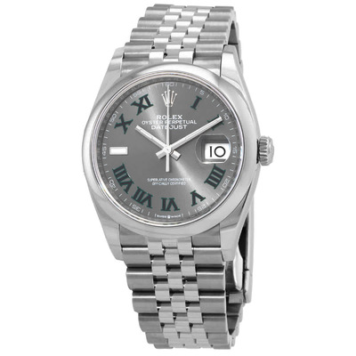 Rolex Datejust 36 Automatic Chronometer Grey Dial Ladies Watch 126200GYRJ (arb6551)