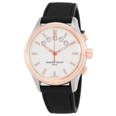 Frederique Constant Yacht Timer fc-380vt4h2 - Automatic Mens Watch with Silver Dial and Rose Gold-Tone Accents (black, arb2147)