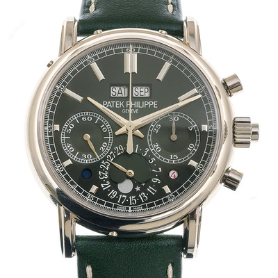 Patek Philippe Grand Complications Perpetual Chronograph Hand-Wind Green Dial Men's Watch 5204G-001 (arb6393)