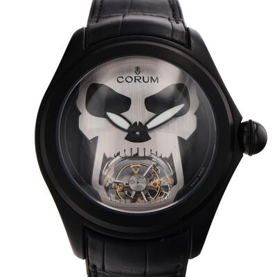 Pre-Owned Corum Bubble Automatic Black Dial Mens Watch SKU:016.301.98/0001SK01 (black, arb5514)
