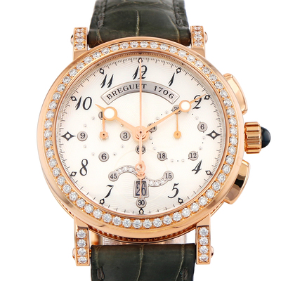 Breitling 8828BR/5D/586/DD00 Diamond White Dial Ladies Chronograph Breguet (black, arb2961)