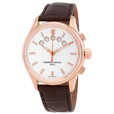 Frederique Constant Yacht Timer Automatic Mens Watch fc-380vt4h4 Silver Dial (brown, arb2149)