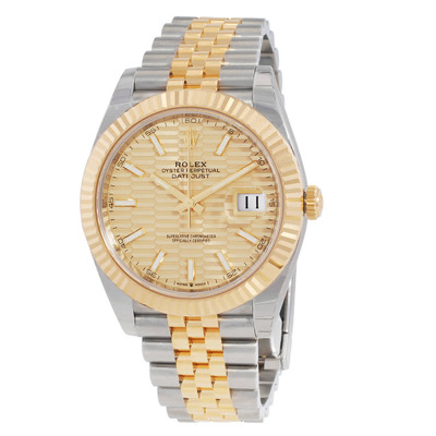 Rolex Datejust 41 Motif Dial Gold Fluted Mens Watch M126333-0022 (beige, arb5722)
