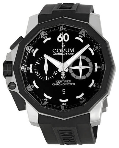 Corum Admirals Cup Chronograph 50 LHS Mens Watch Reference: 753231060371-AN12 753.231.06/0371-AN12 (black, arb1283)