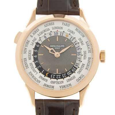 Patek Philippe Complications World Time Automatic Grey Dial Mens Watch 5230R-012 (brown, arb4924)