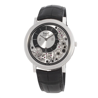 Piaget Altiplano Mens Automatic G0A43121 Silver Dial 18kt White Gold Watch (black, arb6266)