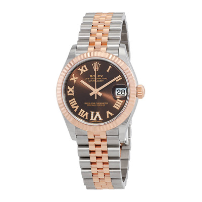 Rolex Datejust 31mm Jubilee - Model: 278271CHRDJ (Chocolate Roman Diamond Dial, Everose Gold Plated) (brown, arb6666)