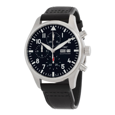 IWC Pilots Chronograph Automatic Black Dial Mens Watch IW378001 (black, arb3305)
