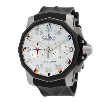 Corum Admiral Cup Chronograph Automatic White Dial Mens Watch A895/04302 (black, arb908)