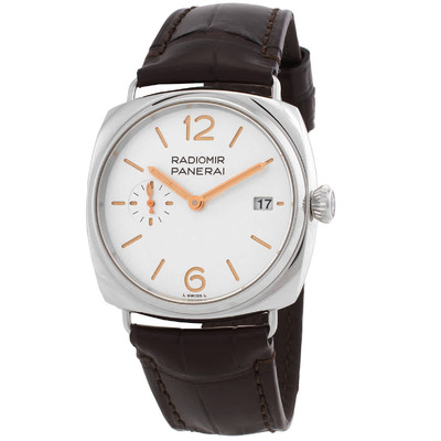 Panerai Radiomir Quaranta Automatic White Dial Mens Watch PAM01292 (brown, arb13393)