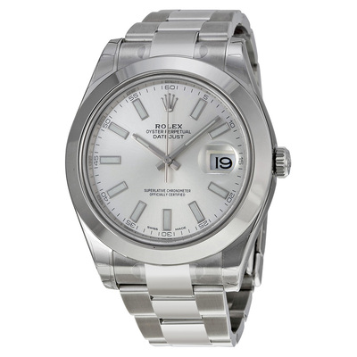 Pre-owned Rolex Datejust II Silver Dial Mens Watch 116300SSO (arb19380)