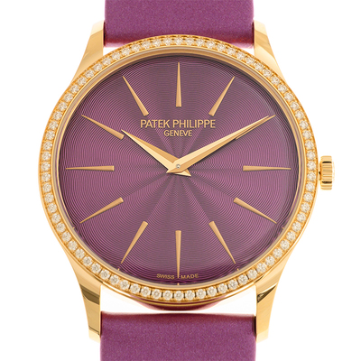 Patek Philippe Calatrava 4997-200R-001 Ladies Automatic Rose Gold Dial Watch (blue, arb4024)