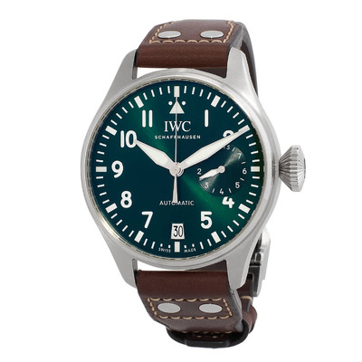 IWC Big Pilot Mens Automatic Watch IW501015 Green Dial (brown, arb2365)