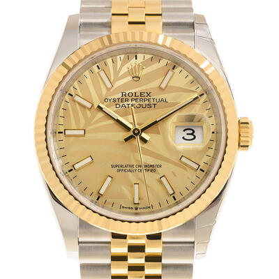 Rolex Datejust 36 Automatic Chronometer Watch Model 126233CSPLMJ (beige, arb6071)