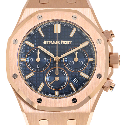 Audemars Piguet Royal Oak Chronograph Automatic 26715or.oo.1356or.01, Mens Blue Dial (blue, arb639)